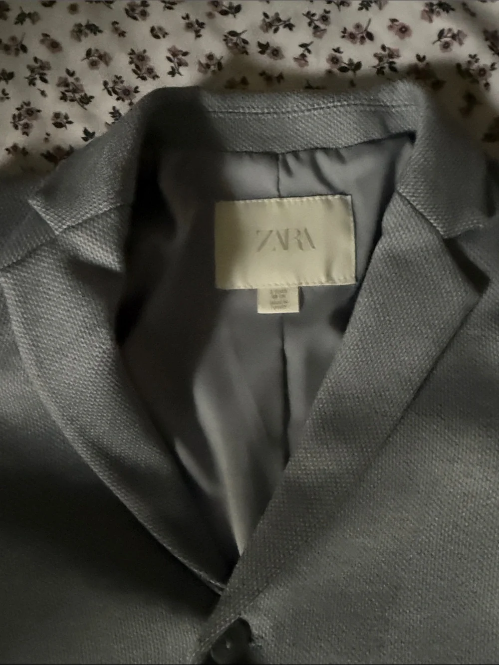 Zara Men's Gray Two-Button Knit Blazer